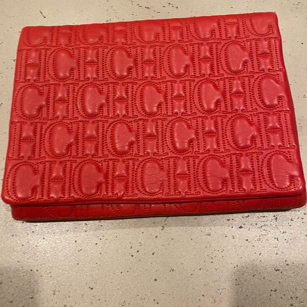Carolina Herrera red clutch